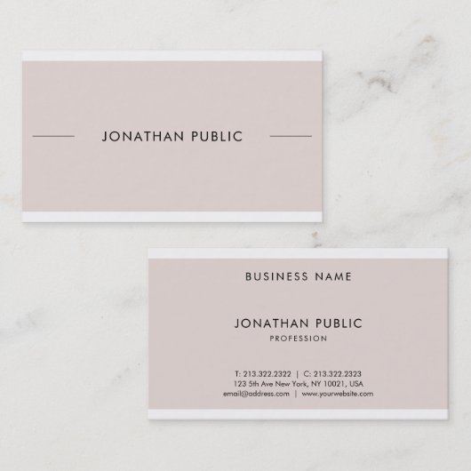 プロフェッショナルエレガントデザイン優雅なプ頭が切れるラン 名刺 (正面/裏面)