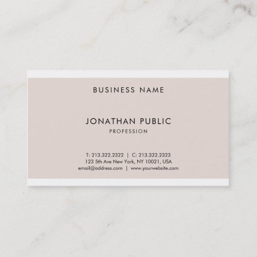 プロフェッショナルエレガントデザイン優雅なプ頭が切れるラン 名刺 (裏面)