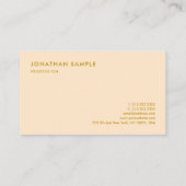 プロフェッショナルエレガントデザイン金ゴールドカラー文字ルクセ 名刺 (裏面)