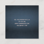 プロフェッショナルエレガントネイビーブルーシックdanddelion スクエア名刺 (裏面)
