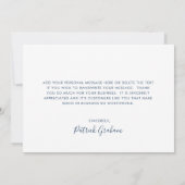 プロフェッショナルエレガントネイビーブルービジネス サンキューカード (裏面)