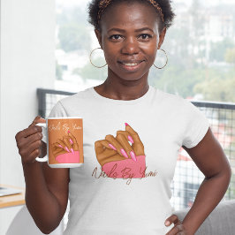 プロフェッショナルエレガントネイルアーティストマニキュアユニフォーム Tシャツ