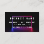 プロフェッショナルエレガントネオンと光のスワイヤ 名刺 (裏面)