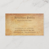 プロフェッショナルエレガントノスタルジック旧紙ルック 名刺 (裏面)