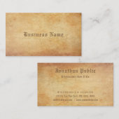 プロフェッショナルエレガントノスタルジック旧紙ルック 名刺 (正面/裏面)