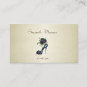 プロフェッショナルエレガントハイヒールブラックバラ 名刺 (正面)