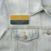 プロフェッショナルエレガントハンターグリーン&マスタードイエロー 名札 (インサイチュ)