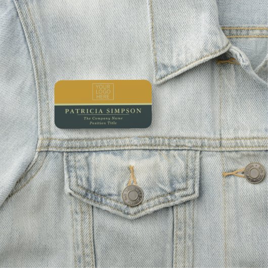 プロフェッショナルエレガントハンターグリーン&マスタードイエロー 名札 (インサイチュ)