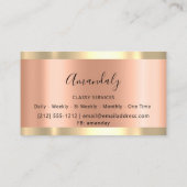 プロフェッショナルエレガントバラ金ゴールドコンサルティングブロガー 名刺 (裏面)