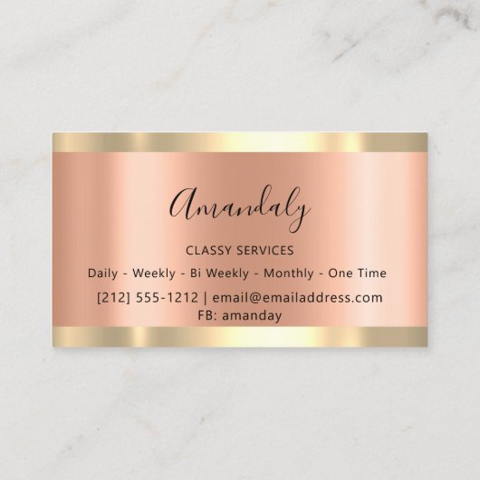 プロフェッショナルエレガントバラ金ゴールドコンサルティングブロガー 名刺 (裏面)