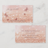 プロフェッショナルエレガントバラ金ゴールド《写真》ぼけ味 名刺 (正面/裏面)