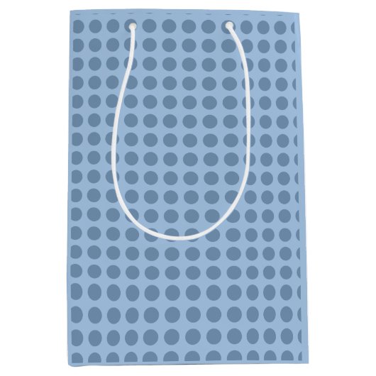 プロフェッショナルエレガントパステルブルー無地のカラー ミディアムペーパーバッグ (正面)