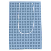 プロフェッショナルエレガントパステルブルー無地のカラー ミディアムペーパーバッグ (裏面)