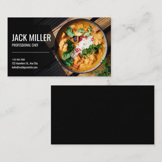 プロフェッショナルエレガントパーソナルシェフケータリング 名刺 (正面/裏面)