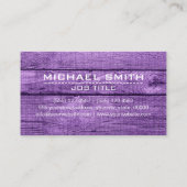 プロフェッショナルエレガントパーモダンプルウッドルック#2 名刺 (裏面)