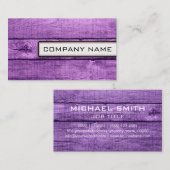 プロフェッショナルエレガントパーモダンプルウッドルック#2 名刺 (正面/裏面)