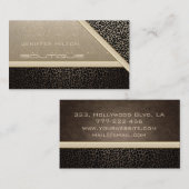 プロフェッショナルエレガントヒョウのプリントの輝き 名刺 (正面/裏面)