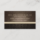 プロフェッショナルエレガントヒョウのプリントの輝き 名刺 (裏面)