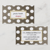 プロフェッショナルエレガントヒョウ印刷水玉模様 名刺 (正面/裏面)