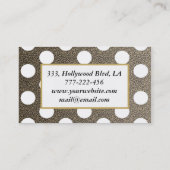 プロフェッショナルエレガントヒョウ印刷水玉模様 名刺 (裏面)