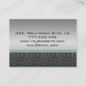 プロフェッショナルエレガントヒョウ版銀色 名刺 (裏面)