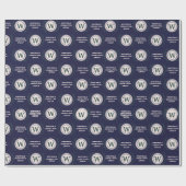 プロフェッショナルエレガントビジネスモノグラムギフトラップ ラッピングペーパー (フラット)