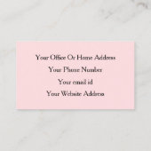 プロフェッショナルエレガントピンクブラックヘアスタイリストサロン 名刺 (裏面)