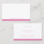 プロフェッショナルエレガントピンクホワイトテンプレートモダン 名刺 (正面/裏面)