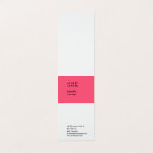 プロフェッショナルエレガントピンクホワイト平滑ミニマル 名刺 (外部フラット)