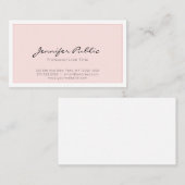 プロフェッショナルエレガントピンクミニマリストプレーントレンディー 名刺 (正面/裏面)
