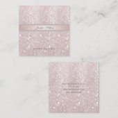 プロフェッショナルエレガントピ淡い色のンク《写真》ぼけ味真珠 スクエア名刺 (正面/裏面)