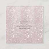 プロフェッショナルエレガントピ淡い色のンク《写真》ぼけ味真珠 スクエア名刺 (裏面)