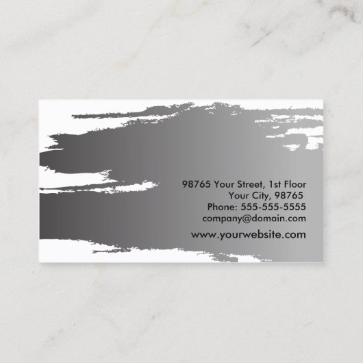 プロフェッショナルエレガントフェイクシルバー画家 名刺 (裏面)