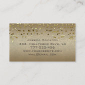 プロフェッショナルエレガントフェイク金ゴールド紙吹雪シック唇 名刺 (裏面)