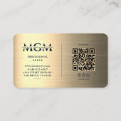 プロフェッショナルエレガントフェイク金属モダン金ゴールド 名刺 (裏面)