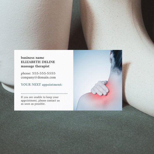 プロフェッショナルエレガントフォトマッサージの予約カード 予約カード