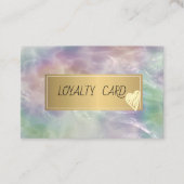 プロフェッショナルエレガントフレーム、金ゴールドハートオパールパール ロイヤリティカード (正面)