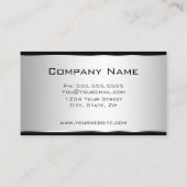 プロフェッショナルエレガントブモダンラックとシルバー 名刺 (裏面)
