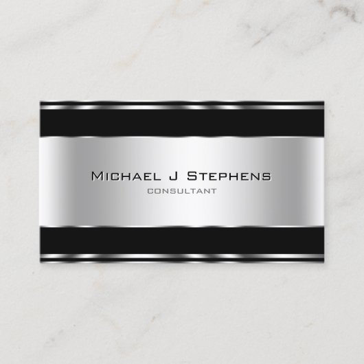 プロフェッショナルエレガントブモダンラックとシルバー 名刺 (正面)