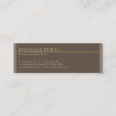 プロフェッショナルエレガントブラウンパールフィニッシュラグジュアリー スキニー名刺 (正面)