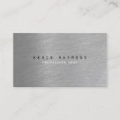 プロフェッショナルエレガントブラシ付きスチールグレー 名刺 (正面)
