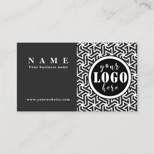 プロフェッショナルエレガントブラックメッシュ名刺 名刺 (正面)