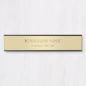 プロフェッショナルエレガントブラック金ゴールドグラマーテンプレート サインプレート (正面)