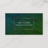 プロフェッショナルエレガントブルーグリーン金ゴールドコピーライト 名刺 (正面)
