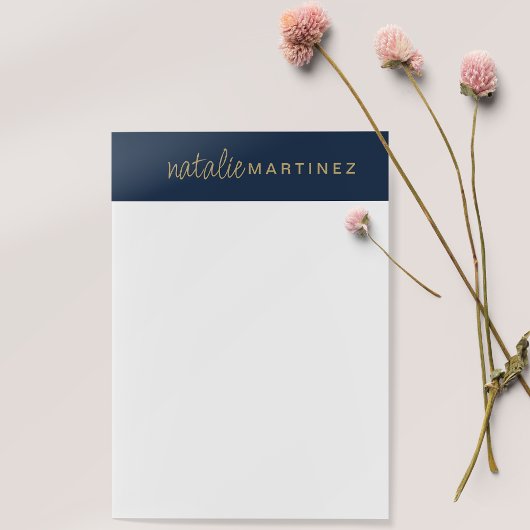 プロフェッショナルエレガントブルー金ゴールドパーソナライズされたラージ ポストイット