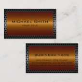 プロフェッショナルエレガントブロンズ金縁ど属 名刺 (正面/裏面)
