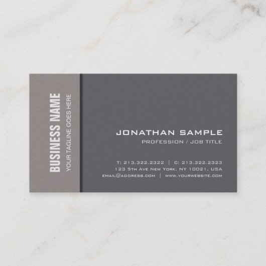 プロフェッショナルエレガントプレインプレミアムパールラックス 名刺 (正面)