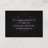 プロフェッショナルエレガントプレーンモダンダマスクブラック 名刺 (裏面)