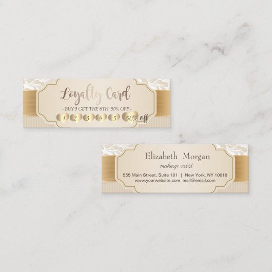 プロフェッショナルエレガントプロフェッショナル金ゴールドハート ロイヤリティカード (正面/裏面)