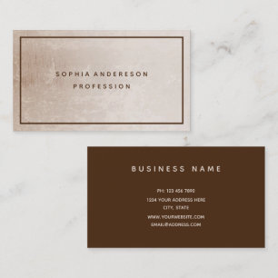 プロフェッショナルエレガントベージュブラウンビジネスC 名刺